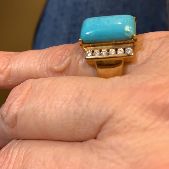 Ladies sterling silver vermeil ring pretty - Picture 2 of 4